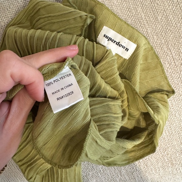 REVOLVE Superdown Olive Asymmetrical Crop Top - Picture 8 of 8